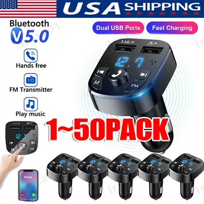 Bluetooth 5.0 Car Wireless FM Transmitter Adapter 2USB PD Charger Hands-Free Lot • $164.99