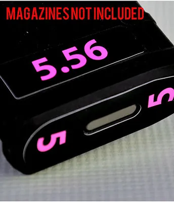 5.56 MAGAZINE STICKERS Fits MAGPUL PMAG 30 GEN M3 MAGS PINK NUMBERS 1-6  • $11.50