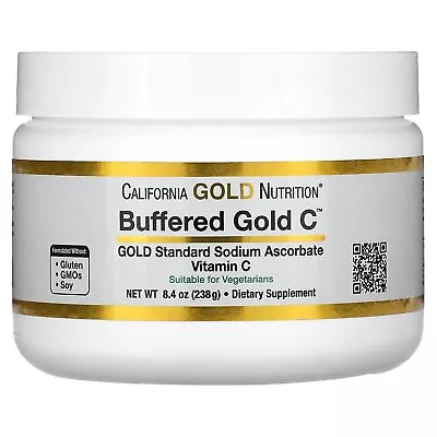 Buffered Gold C Non-Acidic Vitamin C Powder Sodium Ascorbate 8.40 Oz (238 G) • $13.65