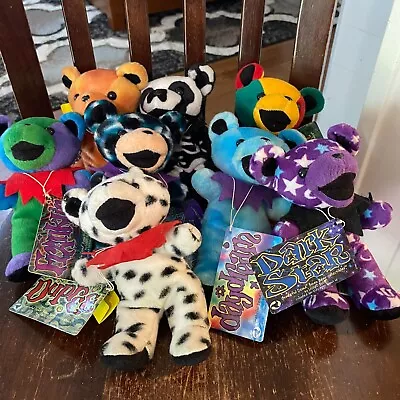 Beanie Babies Rare Bears Grateful Dead Neon Psychedelic Collectible Bundle • $50