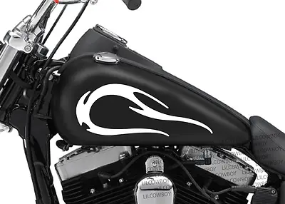 Motorcycle Flame Stripes Gas Tank Vinyl Sticker Decal Pinstripe Tribal Hook FS5 • $13.99