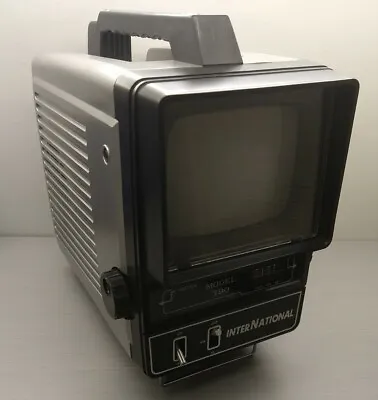 Vintage Hersh International #790 5  Inch B&W TV RARE Silver And Black Electronic • $55