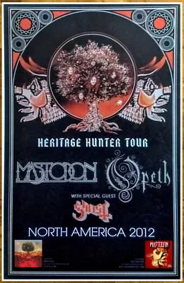 MASTODON | OPETH | GHOST 2012 Tour Ltd Ed RARE Poster +BONUS Metal Rock Poster! • $34.99
