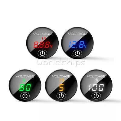 DC 5V-48V LED Panel Digital Display Car Motorcycle Voltmeter With Touch Switch • $4.59