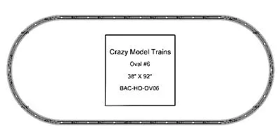 Bachmann E-Z Track HO Scale Oval #06 Basic Train Track Set - 38  X  92  • $133.12