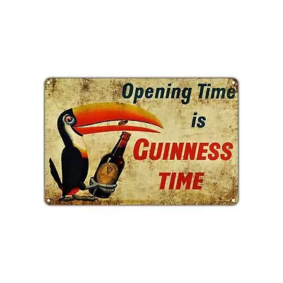 Opening Time Is Cuinness Time Vintage Sign For Shops Man Cave Garage Metal Sign • $12.99