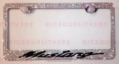 Mustang License Plate Frame Holder Made W/ Swarovski Crystals • $89.99