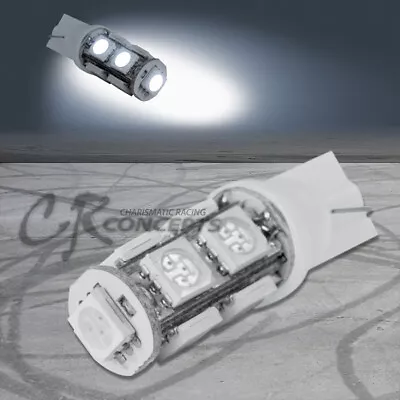 White 5050 9smd 9 Smd Led T10 W5w 194 360 Interior Roof Dome Wedge Light Bulb • $4.54