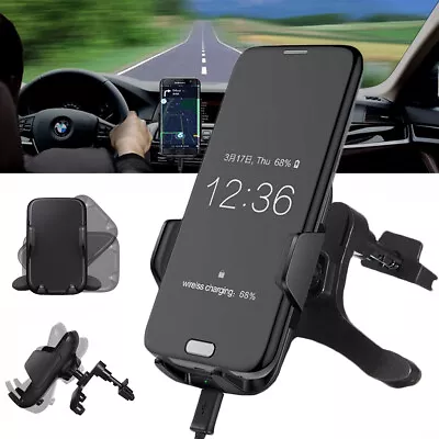 Wireless Fast Charging Car Charger Mount 2 In 1 Holder Stand For Cell Phone NEW • $14.99