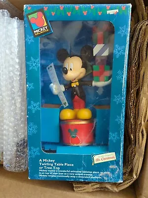 VTG MR CHRISTMAS MICKEYS MOUSE Tree Top ANIMATED GIFTS & LIST New In Box 1998  • $75