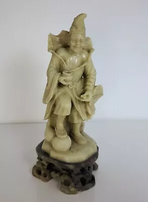 Chinese Carved Soapstone Figure Sculpture Vintage • $59.99