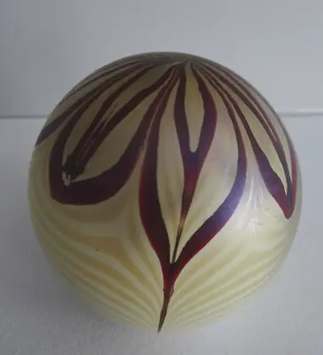 1979 VANDERMARK Studio Art Glass Limited Edition #91 Pulled Feather Paperweight • $85.50