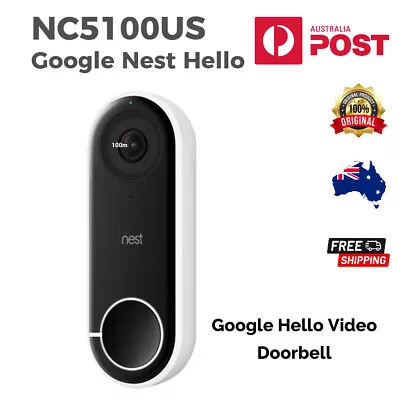 NC5100US Google Hello Video Doorbell Smart WiFi Video Doorbell • $342.29