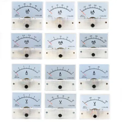 0-30A DC Ammeter Current 0-300V DC Voltmeter Voltage 85C1 Analog Amp Panel Meter • $83.28