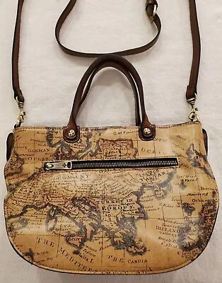 Patricia Nash Leather European Map Shoulder Bag NWT • $99.99