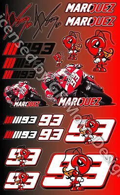 Marquez 93 Set Decal Moto Gp 20 Stickers Repsol Honda • $7.78