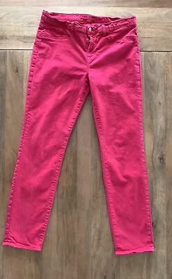 J Brand Jeans Women's 31x28 Shock Pink Skinny Leg Stretch Denim Pants Made USA • $22.32