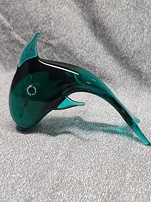 V. Nason & Co Murano Glass Dolphin Sculpture Italy Blue Green Color • $25