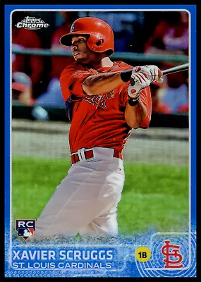 2015 Topps Chrome Blue Refractor Cardinals Rookie Xavier Scruggs #166 RC  /150 • $3.25