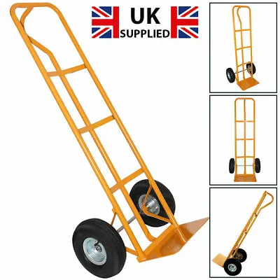 600lb Heavy Duty Sack Truck Industrial Hand Trolley With Pneumatic Tyre Wheel • £38.95