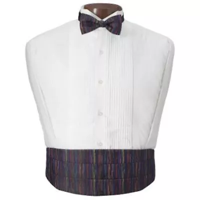 Mardi Gras Mulit Color Tuxedo Cummerbund And Bow Tie • $85.50