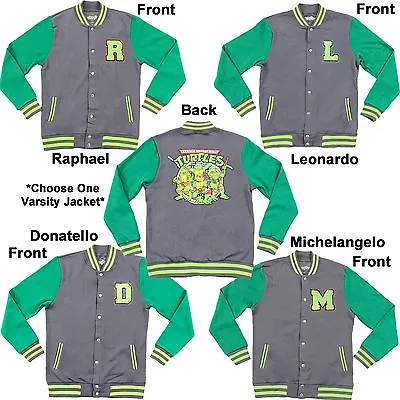 Adult TMNT Teenage Mutant Ninja Turtles Raph Mike Don Or Leo Varsity Jacket • $39.95