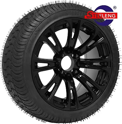 GOLF CART 14  BLACK VOODOO WHEELS And 205/30-14 DOT LOW PROFILE TIRES (4) • $549