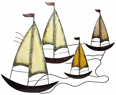 Metal Wall Art - Small Fleet Of Boats • £24.99