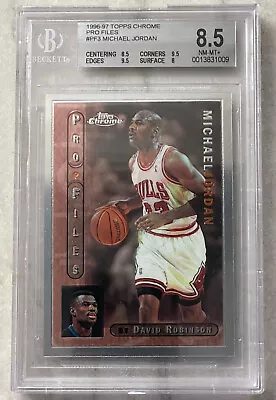 1996-97 Topps Chrome Michael Jordan Pro Files #pf3 Bgs 8.5  • $100.23