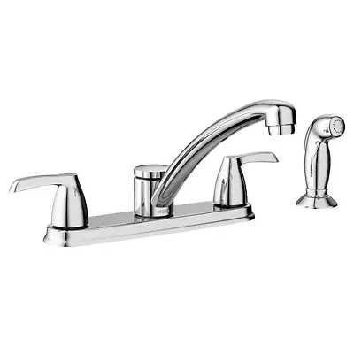 🆕 Moen 87046 Adler Double-Handle Kitchen Faucet W/ Side Sprayer - Chrome  $107 • $49.97