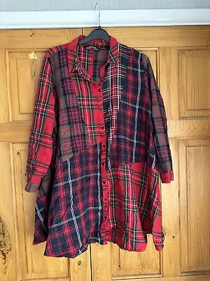 Zara Tartan Rec Black Check Tartan Shirt Dress Size Medium  • $7.46