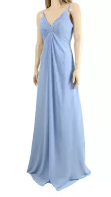 Kelsey Rose 18666 Blue Long Sleeveless Wedding Evening Maxi Dress UK 10 38 • £89.99