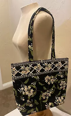 Vera Bradley Purse Carryall Button Tote Shoulder Bag Jasmine Floral Retired • $22.22