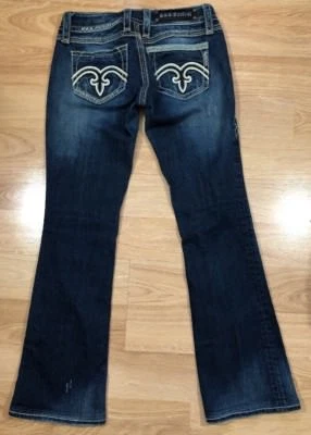 $35 • Buy ROCK REVIVAL Jeans 26 Alanis Boot Leather Pockets 29 Inseam