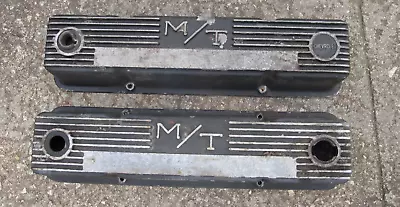 VINTAGE M/T  Small BLOCK CHEVY FINNED ALUMINUM VALVE COVERS 396 427 454 BBC #3 • $139.99