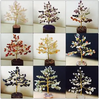 Handmade Seven Chakra Crystal Types Gemstones Tree Gem Tree Healing Reiki Newage • £12.83