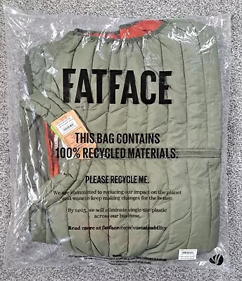 BNWT Fat Face Falmouth Puffer Gilet Teflon Men's Light Khaki Size 4XL (P2P 26.5) • $31.58