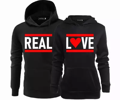 Real Love Couple Hoodies Matching Wedding Hoodies Valentines Day • $29.95