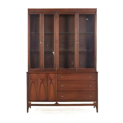 Broyhill Brasilia Mid Century Walnut Buffet And Hutch • $4447