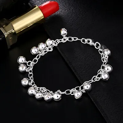 Hot New 925 Sterling Silver Charm Bells Bracelet For Women Party Jewelry Gifts • $2.06