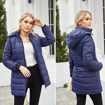 £24.99 • Buy Womens Ladies Quilted Padded Winter Jacket Bubble Fur Puffer Zip Thick Warm Coat