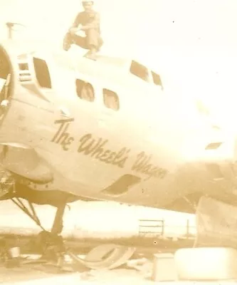 Org. Nose Art Photo: B-17 Bomber  THE WHEEL'S WAGON !!! • $8