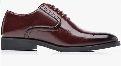 Men's Formal Oxford Shoes Casual Lace-up Brogues Classic Stylish Business Derbys • £21.90