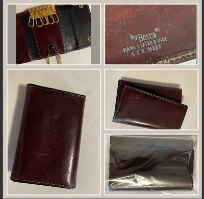 Vintage BOSCA Leather Keyless Key Case Wallet 6 Hooks • $34.95