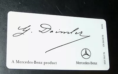 Daimler SIGNED MERCEDES-BENZ Windshield Decal Sticker 1295840838 • $8.99