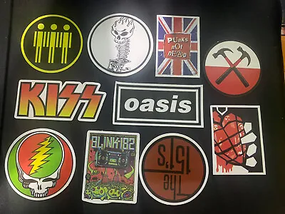 Classic Rock Vinyl Sticker Lot 10 Stickers Metal Roll Vintage Hard Punk (A03) • $9.78