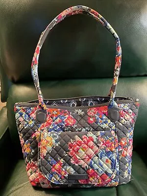 Nwot VERA BRADLEY CARSON EAST WEST TOTE PRETTY POSIES ZIP SHOULDER Spring Gift • $33.99