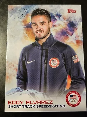 EDDY ALVAREZ 2014 Topps U.S. Winter Olympic Team #3 Short Track Speedskating • $1