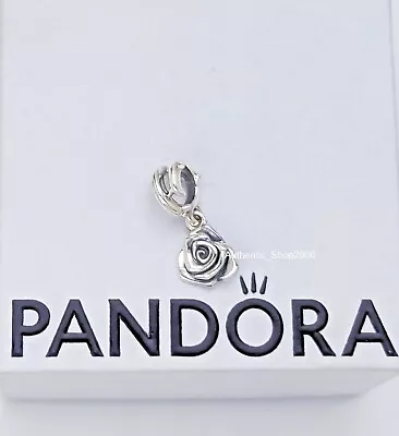 NEW 100% Authentic PANDORA Brand 925 Silver Rose In Bloom Dangle Charm 793213C00 • $29.75