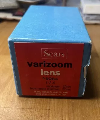 Sears Vintage Varizoom Lens 17mm To 27mm F=1.6 9284  • $16.99